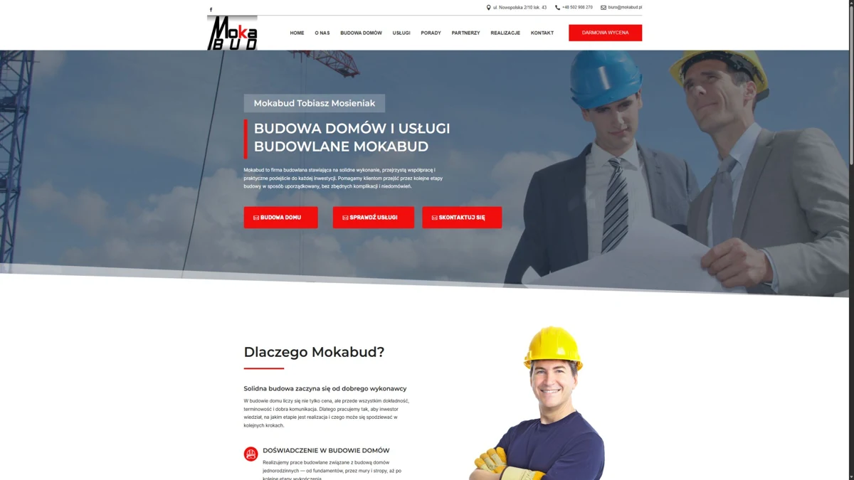 Podgląd strony Mokabud