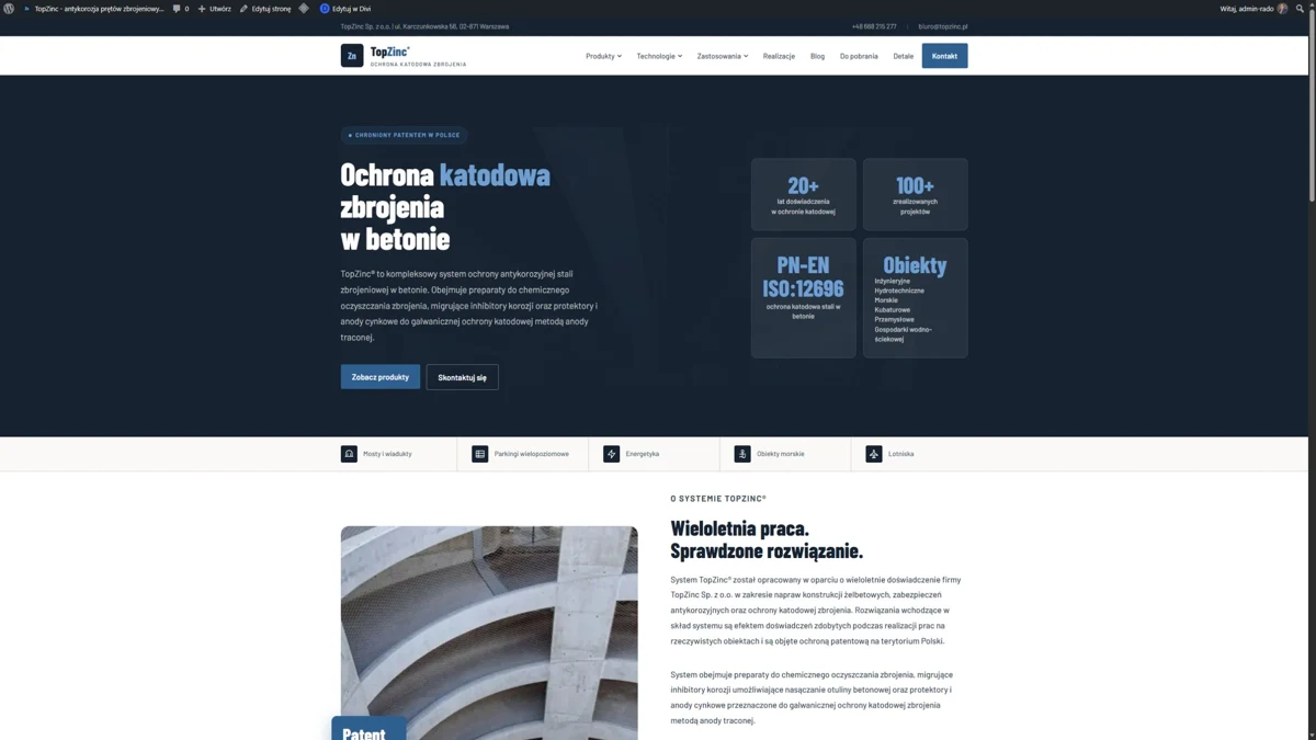 realizacja-topzinc Podgląd strony TopZinc